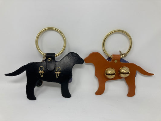 Lab Dog Leather Brass Bell
