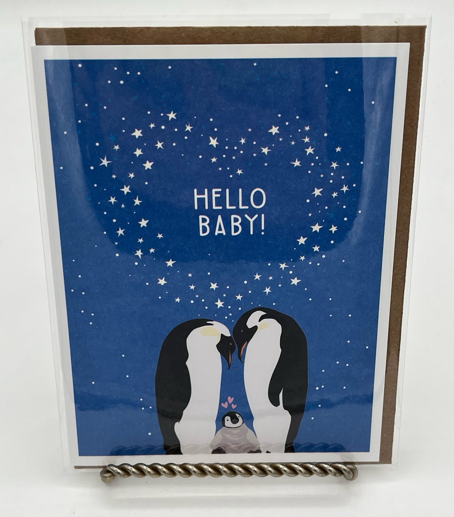 Penguin Hello Baby Card