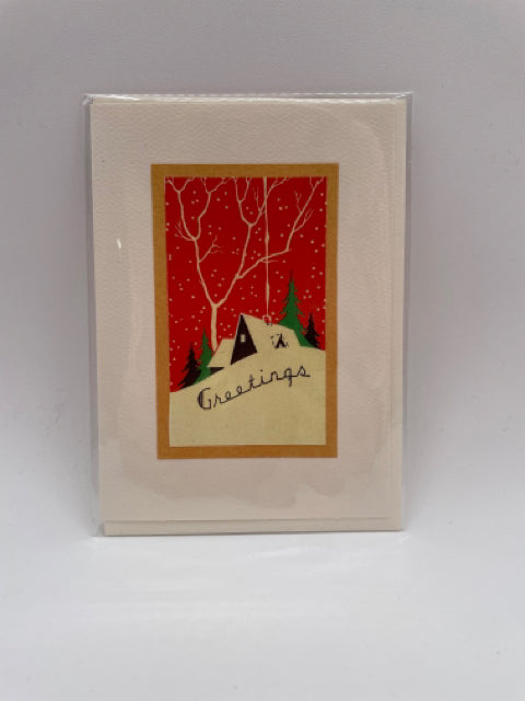 Pitched Roof Christmas Card