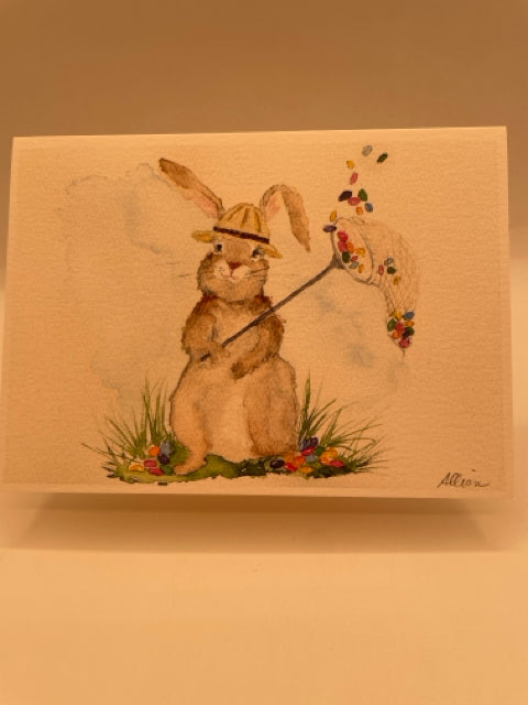 Bunny Hunter Easter Card