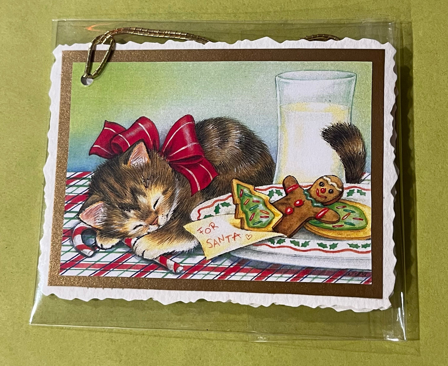 Cookies And Cat Christmas Tags