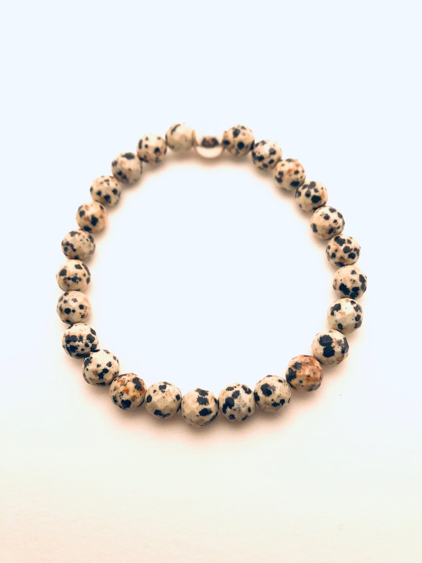 Men's Bracelet - Dalmation Jasper with Sterling Silver