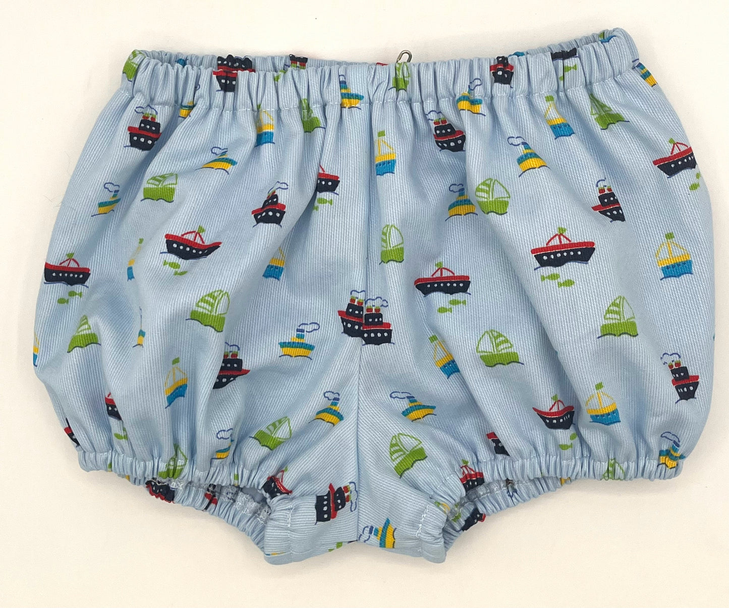 Size 12 M PDiaper Cover Lined - Summer Pique w/Boats