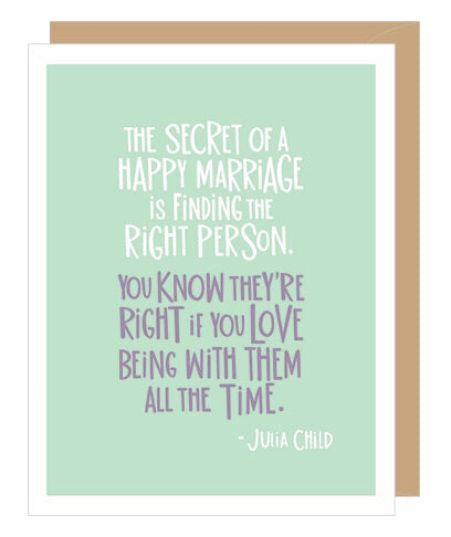 Julia Child Anniversary Card