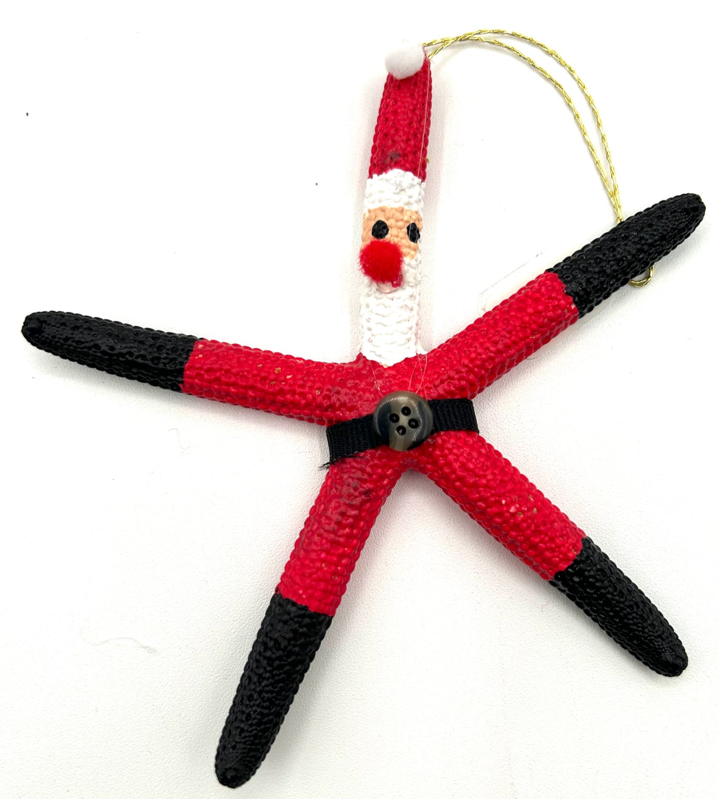 Medium Starfish Santa Ornament