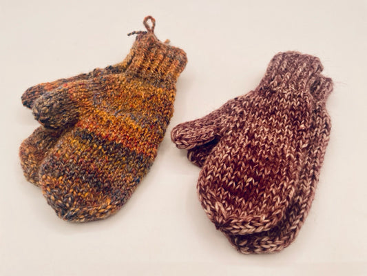 5-6 Y Wool Knitted Mittens