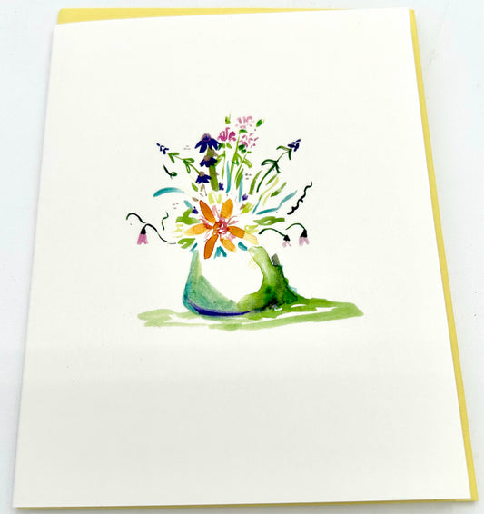 Watercolor Flowers Card