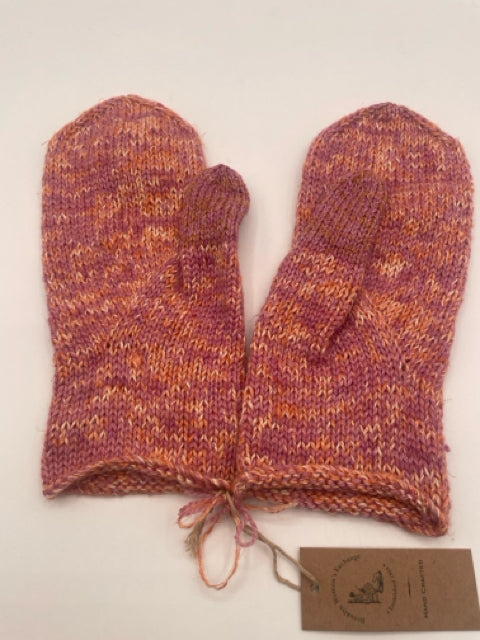 Adult M Knitted Merino & Silk Blend Mittens