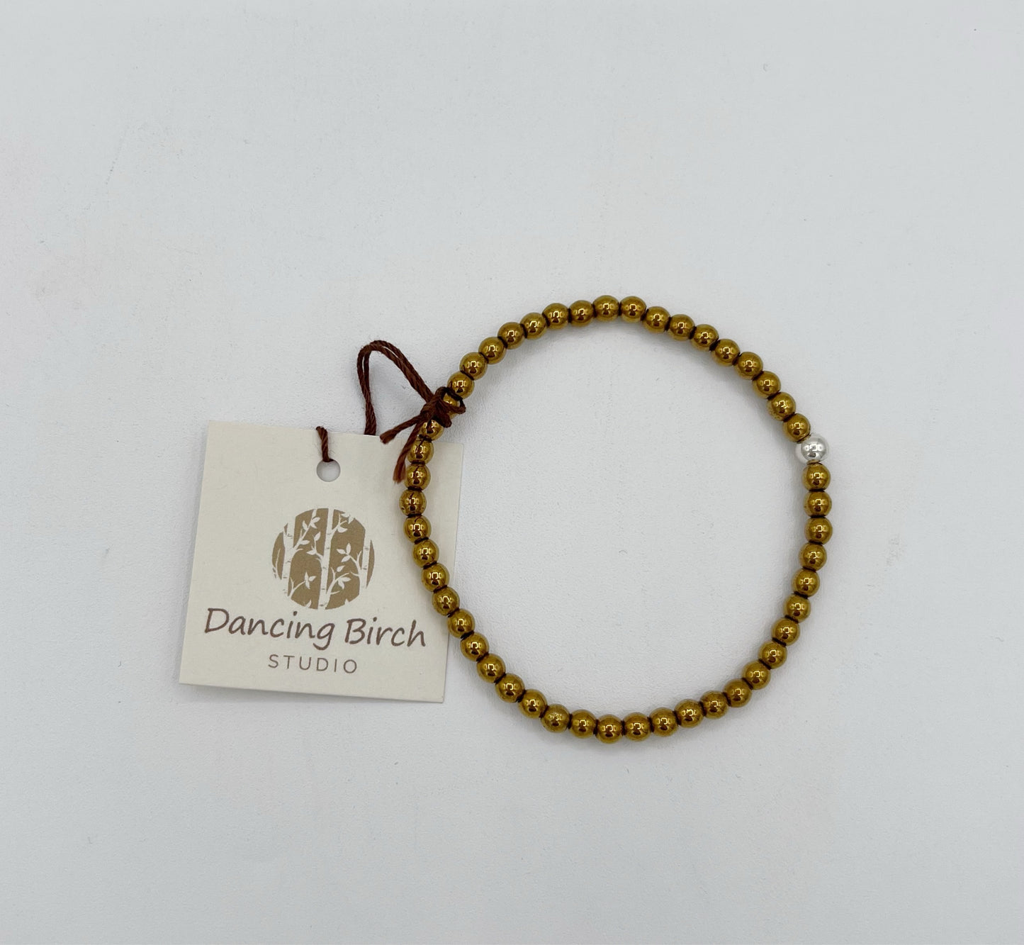 Dark Gold Tone Hematite Bracelet