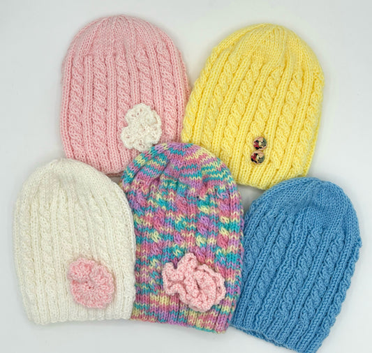 6-12 M Assorted Colors Acrylic Knit Beanie