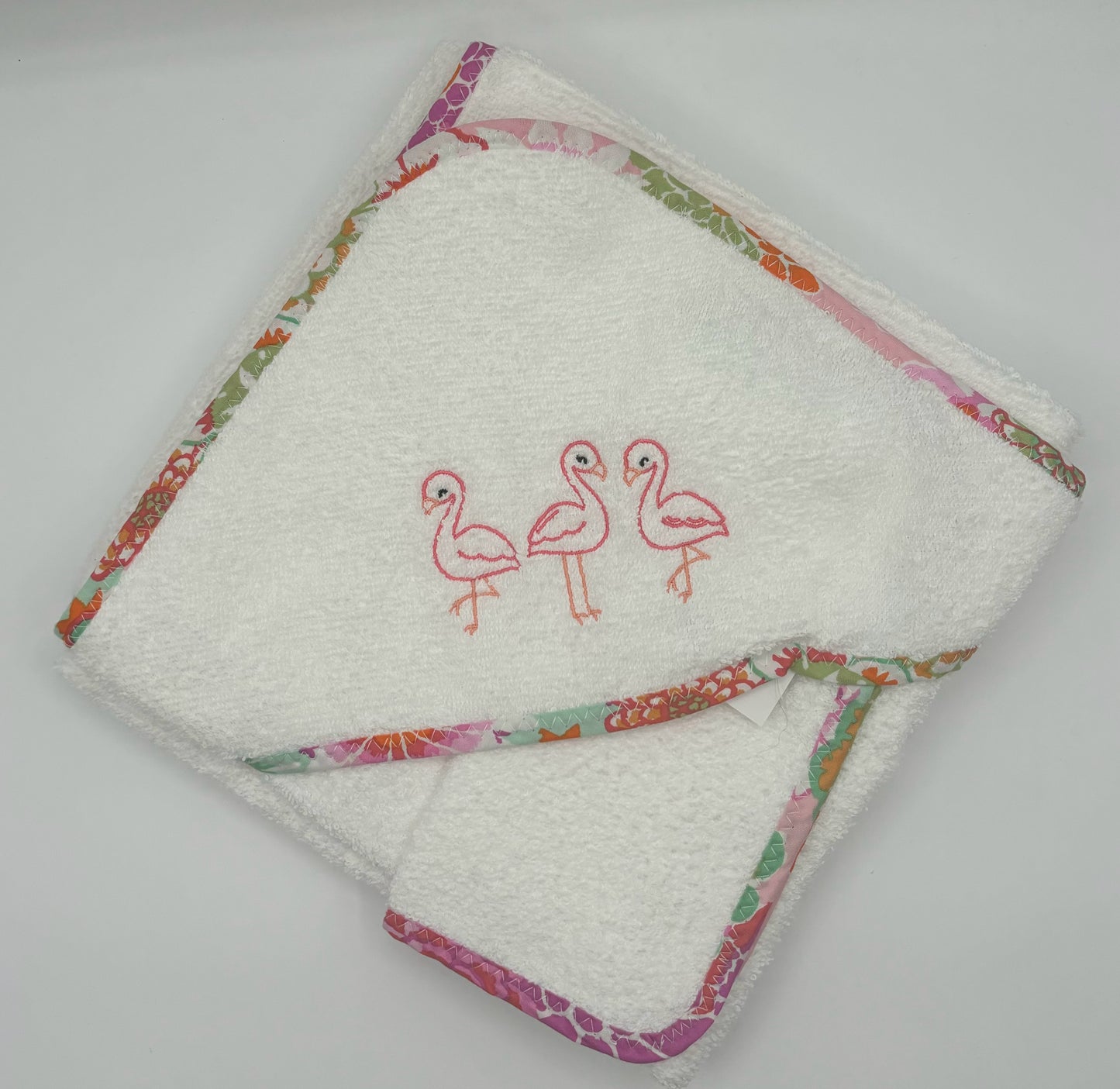 Baby Hooded Towel & Washcloth Embroidered