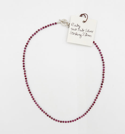 Ruby Hill Tribe and Sterling Silver Necklace