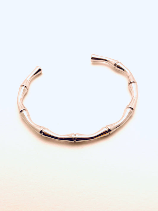 Bamboo Silver Cuff