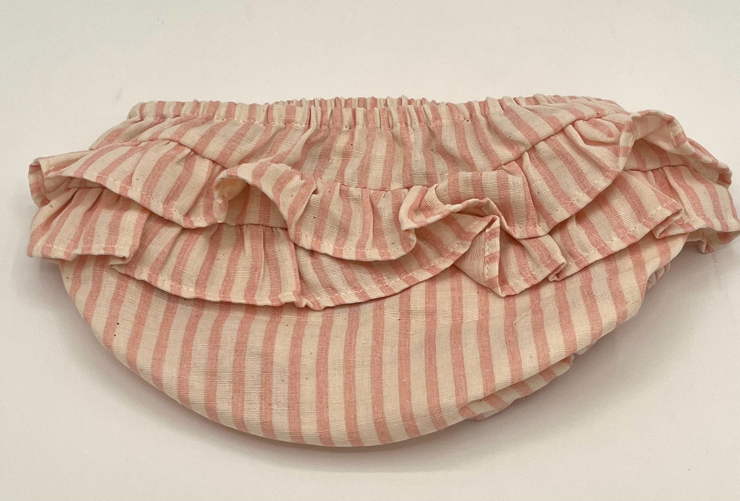 Small - Nappy Cover Pink & White Stripe