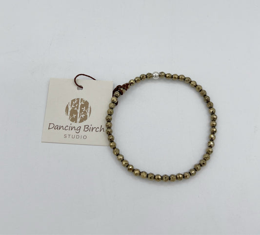 Dark Gold Tone Hematite Bracelet