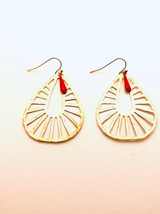 Oval Sun Earrings