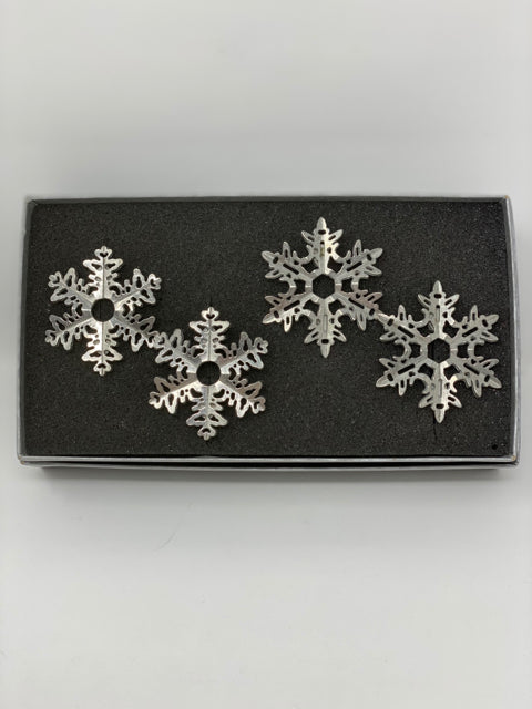 Snowflake Pewter Napkin Rings