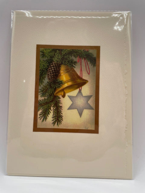 Cone, Bell And Star Christmas Card