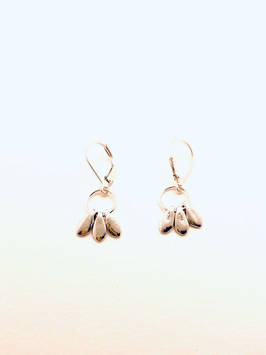 Trio Earrings, Sterling Silver