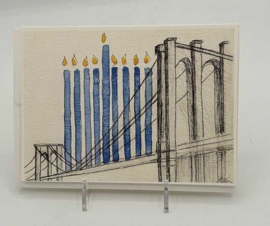 Hanukkah Bridge Card