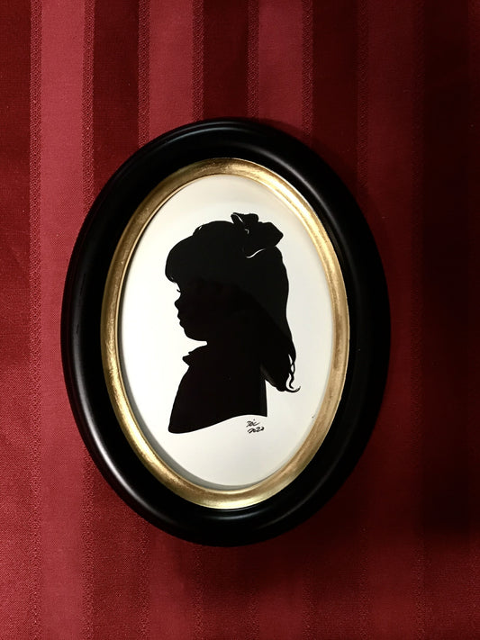 Original Silhouette Mounted in Oval Frame