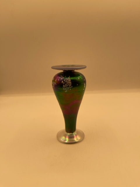 Multi-Colored Handblown Mini Vase