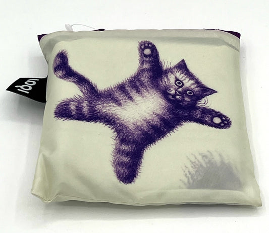 Flying Purr-Ple Cat Recycled Bag