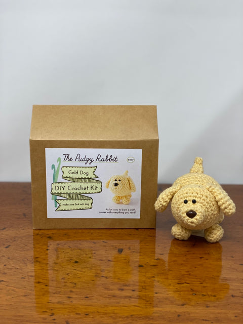 Gold Dog DIY Crochet Kit