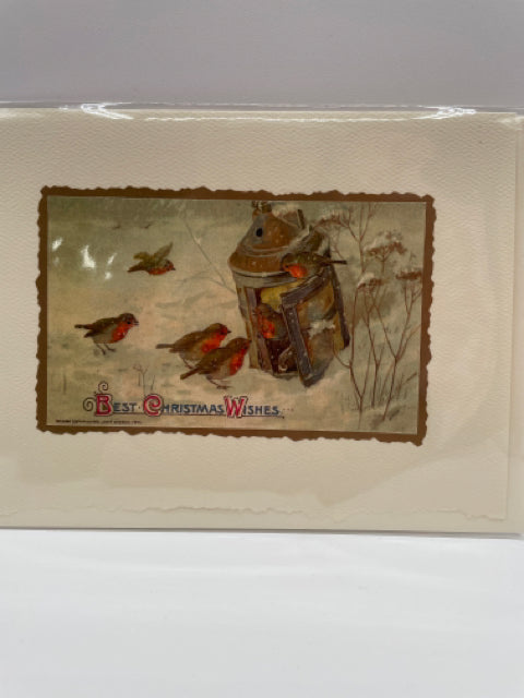 Christmas Birds In Snow Card