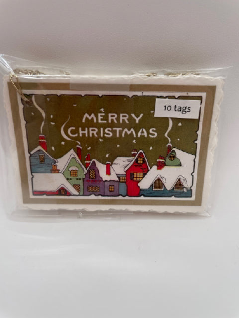 Snowy Homes Christmas Gift Tags