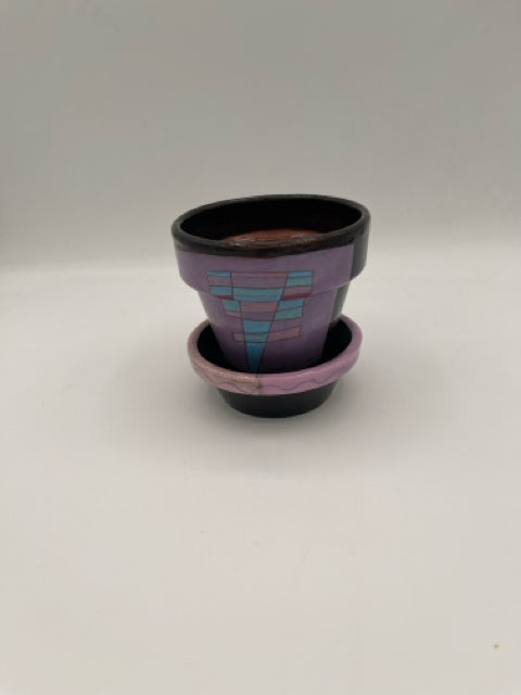 Glazed Multicoor Ceramic Flower Pot