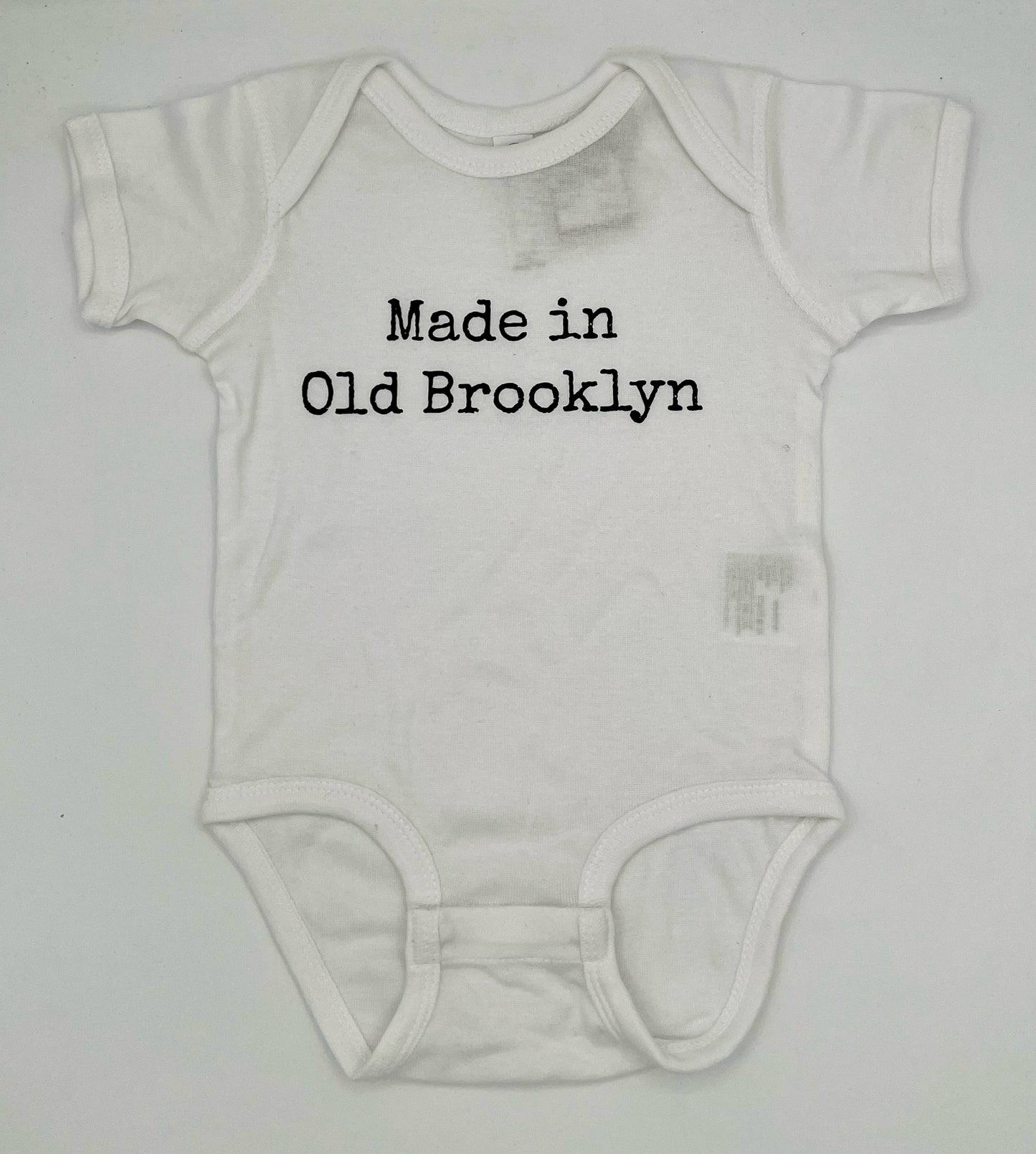 Made in Old Brooklyn Onesie White 12 Month