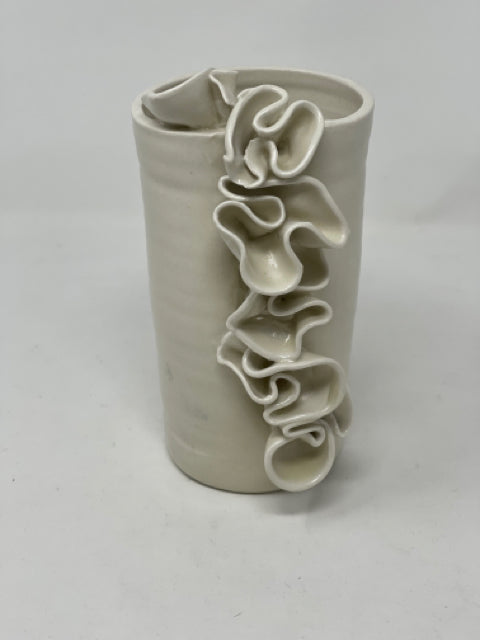 Small Porcelain Bud Vase With Cascade of Flowers