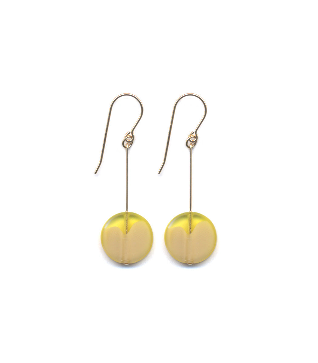 Yellow Swirl Earrings