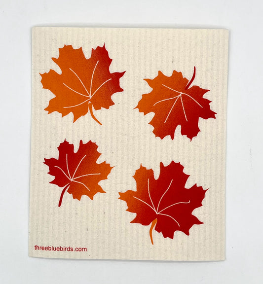 Maple Leaves Swedish Dishcloth
