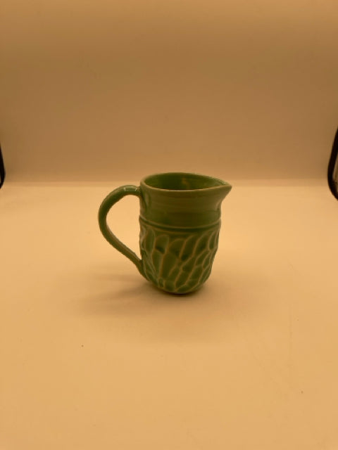 Green Stoneware Pitcher