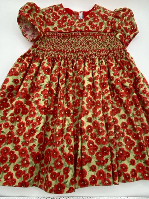 2Y Smocked Red Flower Print Dress