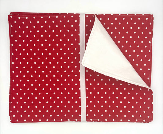 Red and White Polka Dot Placemats - Set of 4