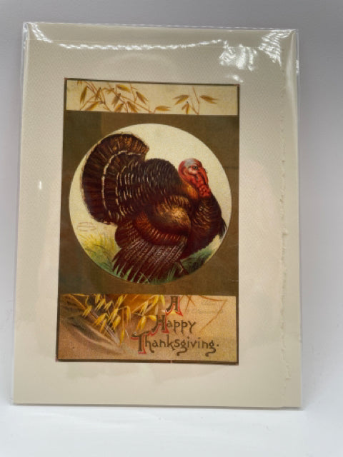 Thanksgiving Turkey With Wheat Card