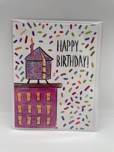 Water Tower Birthday Cake Card