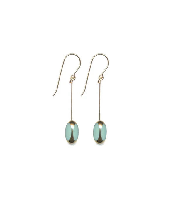 Aqua Bean Earrings