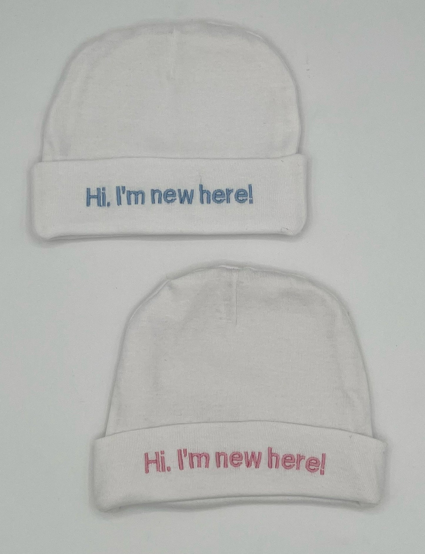 Baby Cap "Hi I'm New Here"