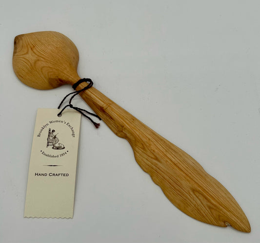 Natural Ash Wood Hearth Shaped Serving Spoon