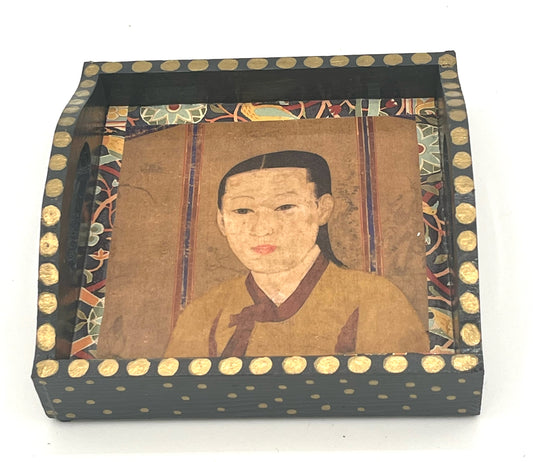 Vintage Asian Decoupage TraY