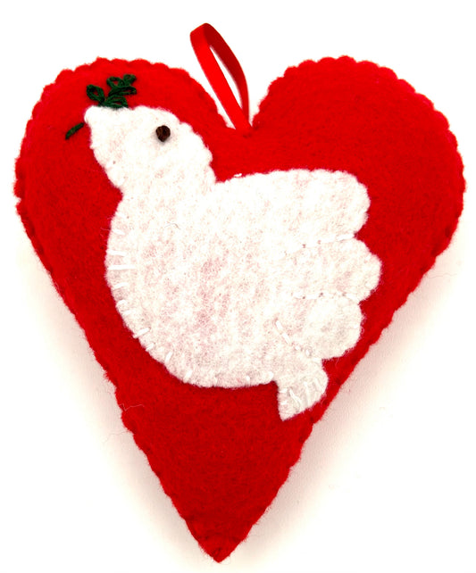 Ormanament Heart with Dove