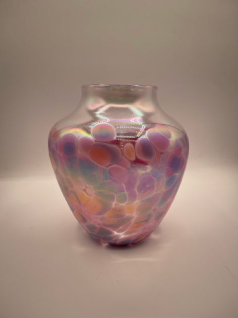 Handblown Glass Pink Vase