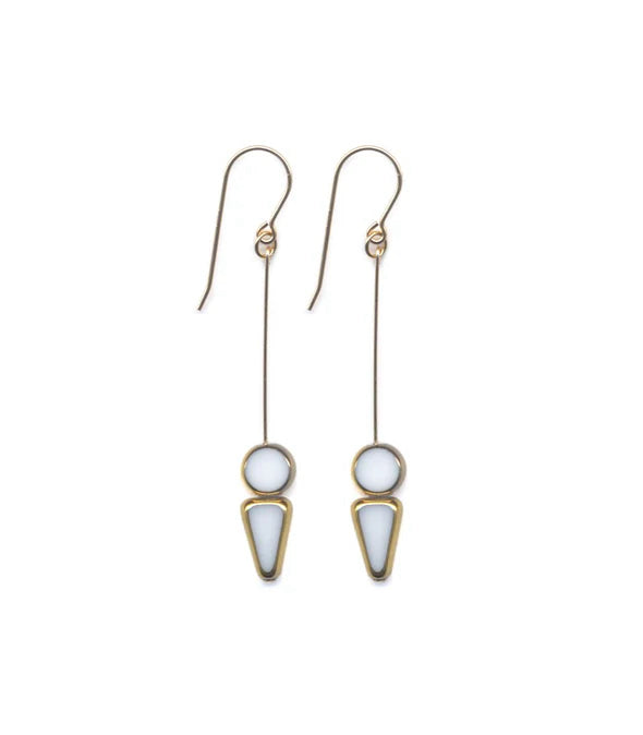 White Ice Cream Cone Earrings