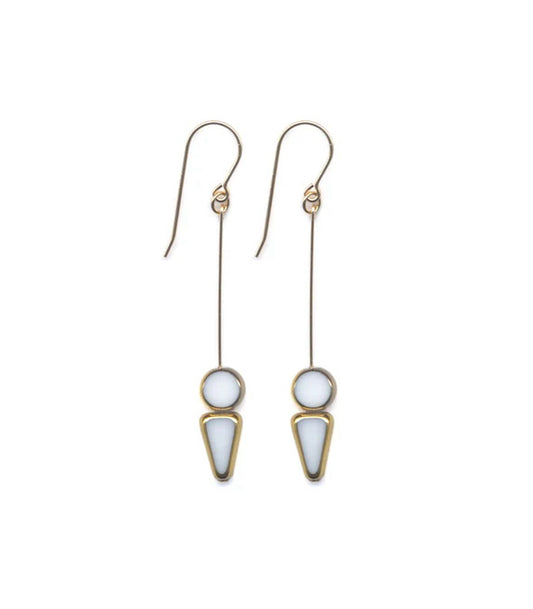 White Ice Cream Cone Earrings