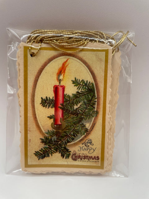 Candle Christmas Tags