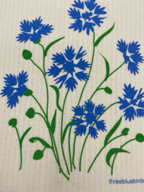 Cornflowers Swedish Dishcloth